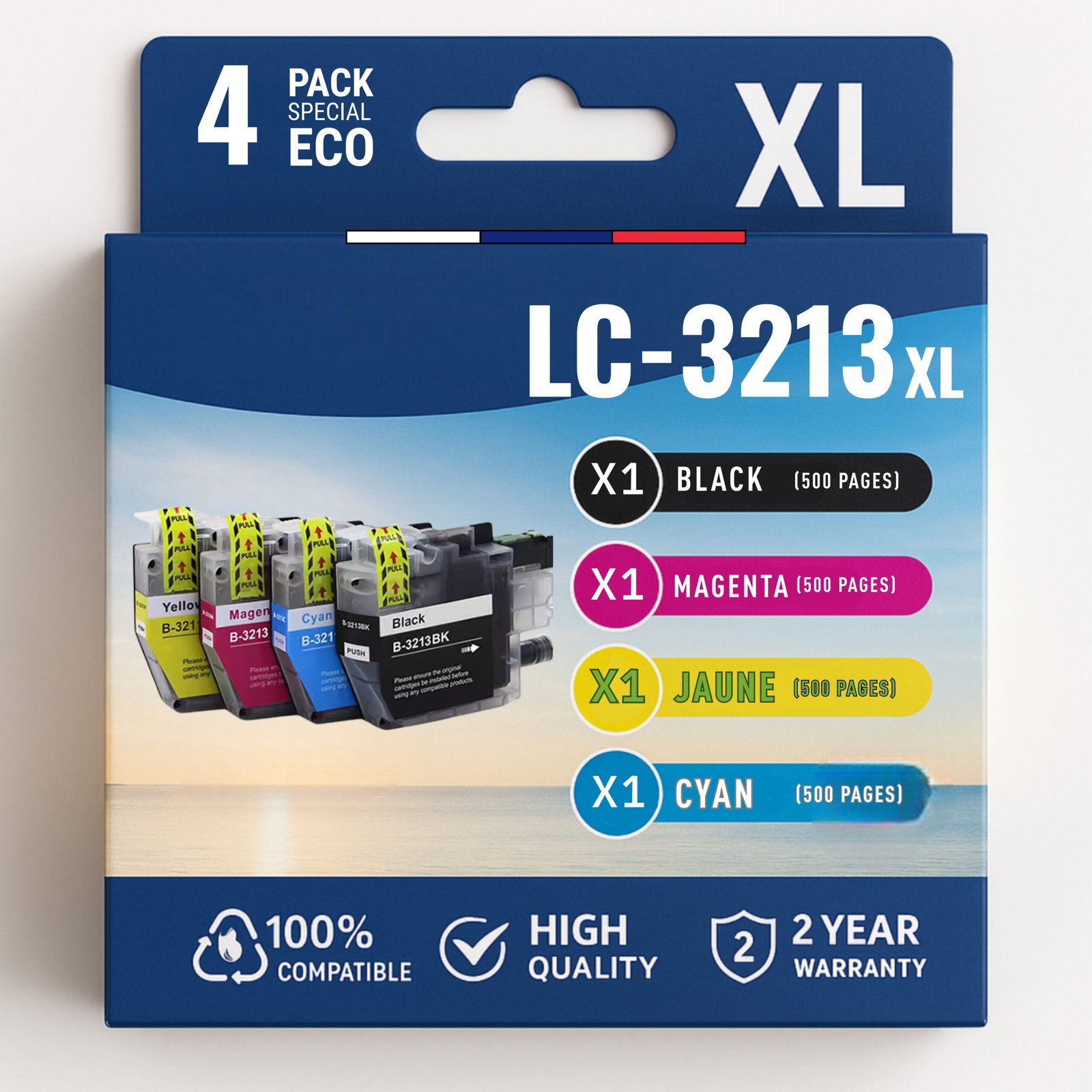 13 Pack compatible BROTHER LC-3213 XL 4 cartouches – Image 1