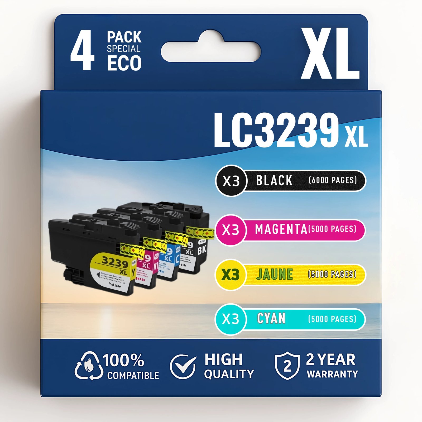 49 Pack compatible avec BROTHER LC-3239XL 4 cartouches – Image 1