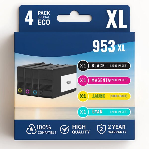 Pack 4 Cartouches compatibles HP 953 XL