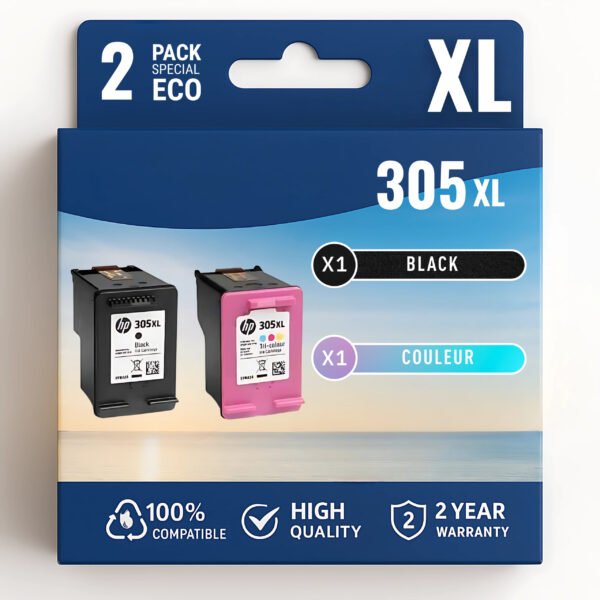 Pack compatible avec HP 305 XL noir et couleur
