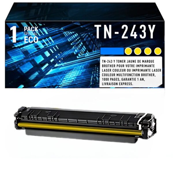 Cartouche de Toner Jaune Brother TN-243Y – 1 000 pages