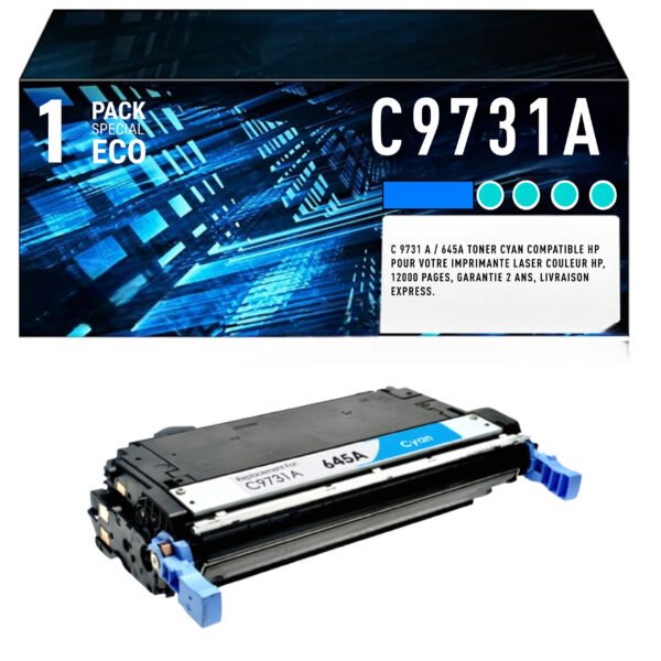 C9731A – Toner Cyan Compatible HP 645A