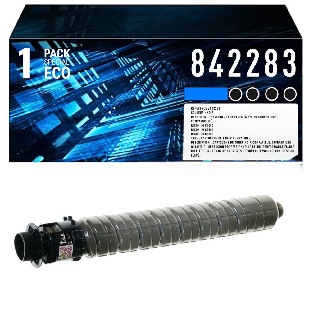 Toner compatible Ricoh 842283 noir – 43000 pages IM C4500 IM C5500 IM C6000
