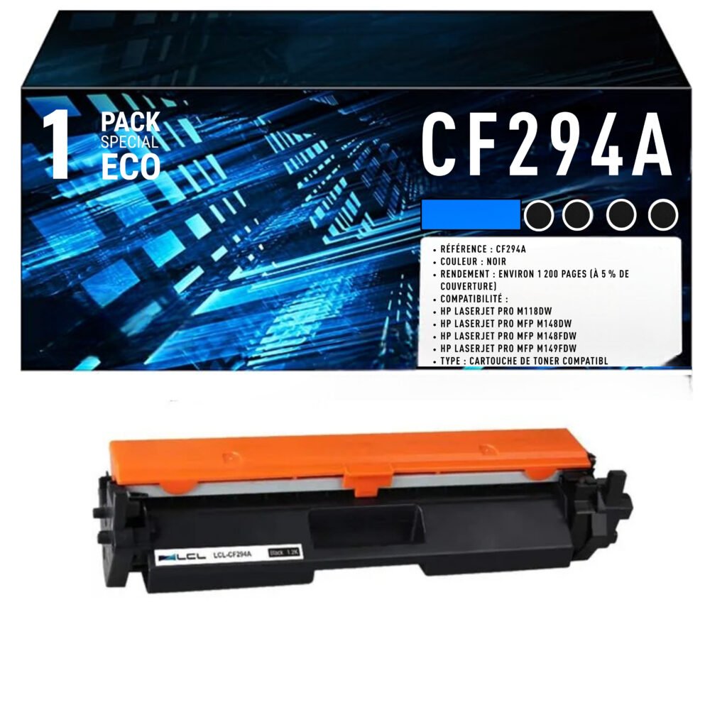 Toner compatible HP 94A noir CF294A – 1200 pages LaserJet Pro M118dw M148dw