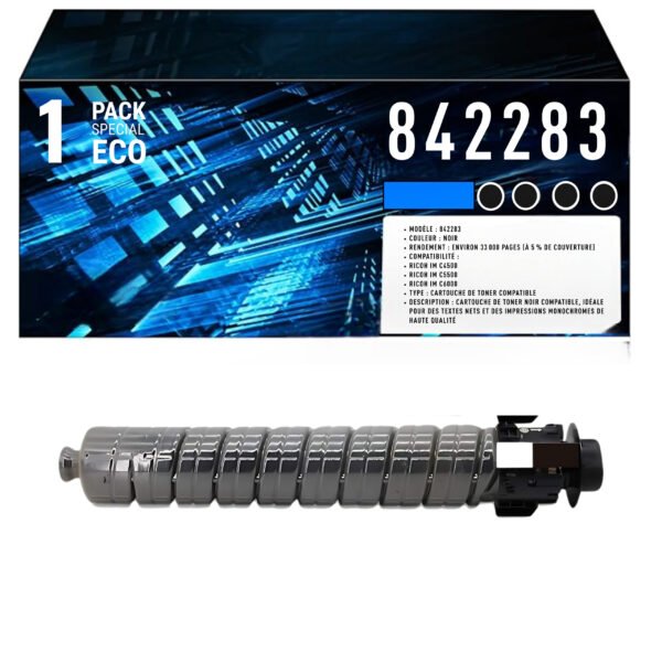 Cartouche de Toner Noir Compatible Ricoh 842283 – 43 000 pages