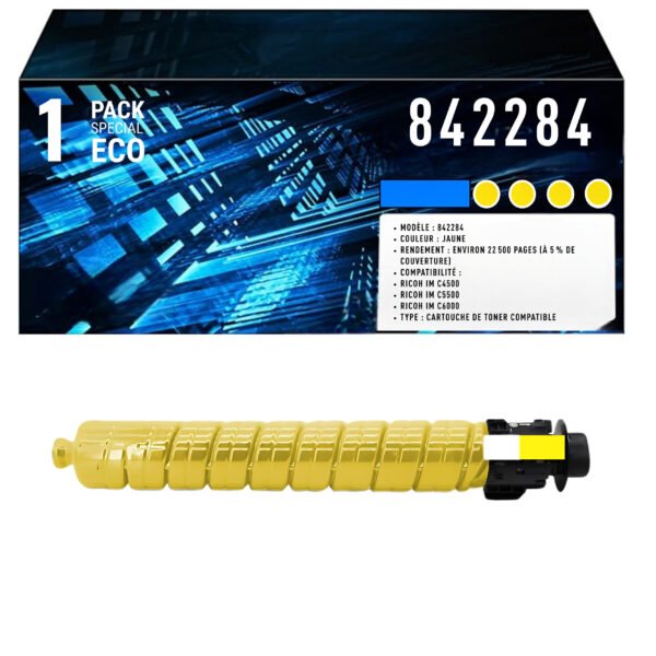Cartouche de Toner Jaune Compatible Ricoh 842286 – 22 500 pages