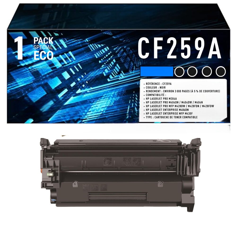 Toner compatible HP 59A noir CF259A – 3000 pages LaserJet Pro M404 M428