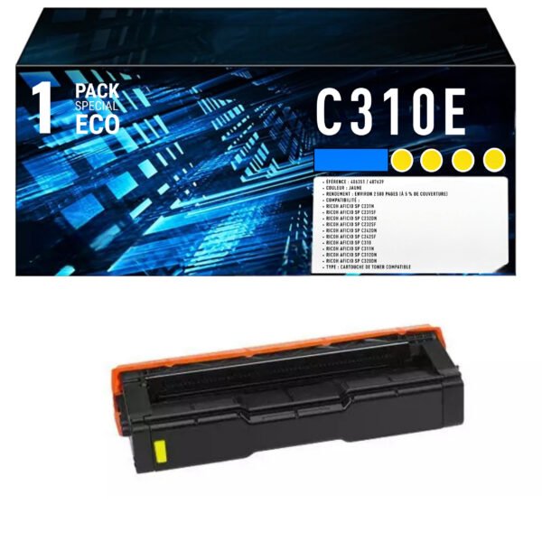 Toner compatible Ricoh C310E noir – 6500 pages P C311W M C251FW